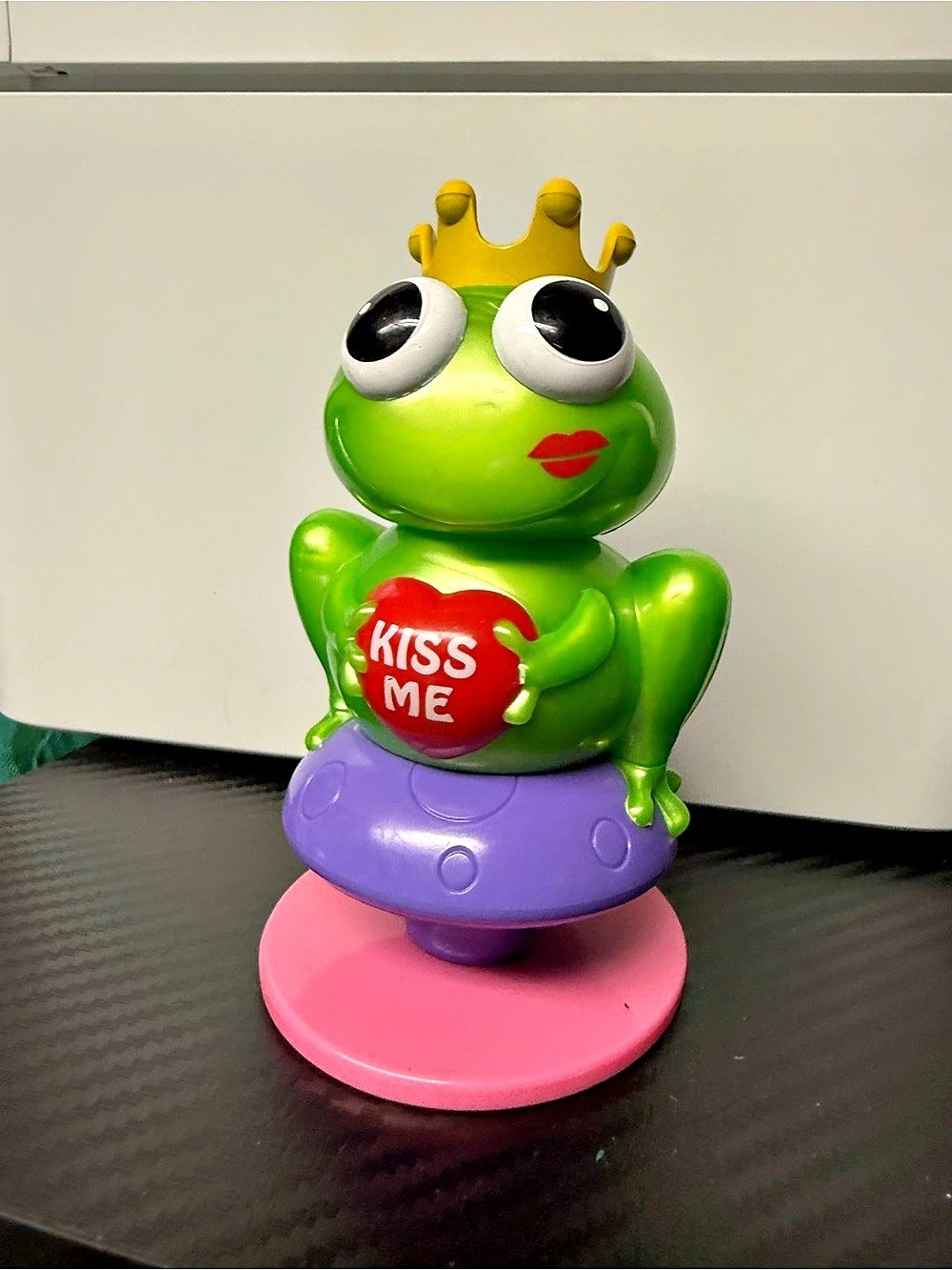 Frog Prince Candy Dispenser Kiss Me Crown Toy